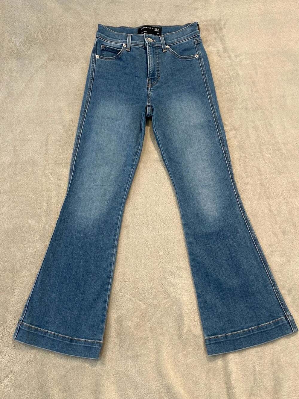 Veronica Beard Jeans Flare Size 25 Blue Denim